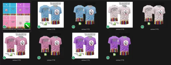 Arte Vetor Estampa Template Camisa Professora - Professor 2024 Modelo 21