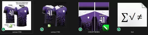Arte Vetor Estampa Template Camisa de Time Modelo Grunge Roxa Degrade