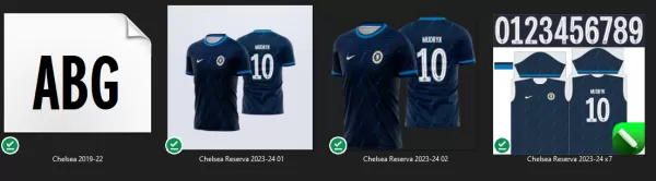 Arte Vetor Camisa Chelsea Pré-Jogo 2023 - 2024