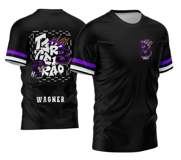 Arte Vetor Template Camisa Terceirão Pantera Negra 2024 Roxa