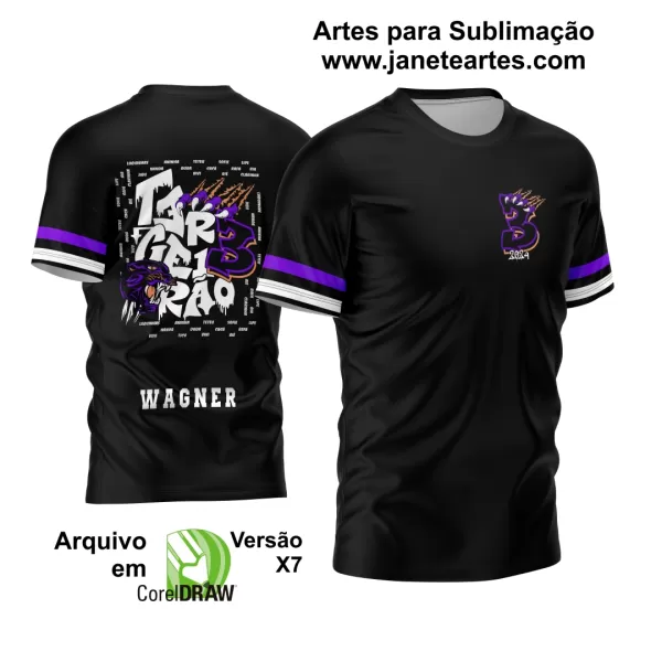 Arte Vetor Template Camisa Terceirão Pantera Negra 2024 Roxa