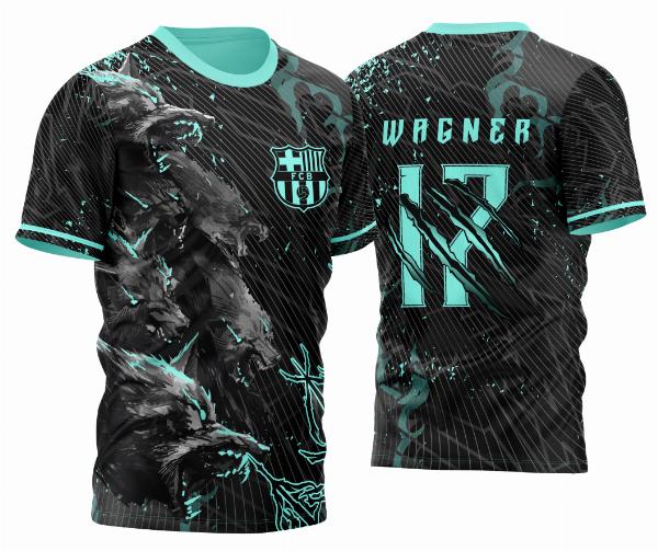 Arte Vetor Template Camisa de InterClasse Lobos em Ataque 2023