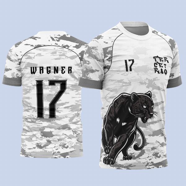 Arte Vetor Template Camisa de InterClasse Pantera Negra Camuflagem