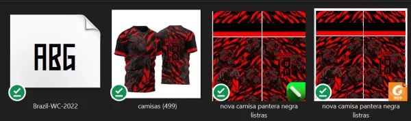 Arte Vetor Template Camisa para InterClasse Pantera Negra Padrão 2023  Vermelha