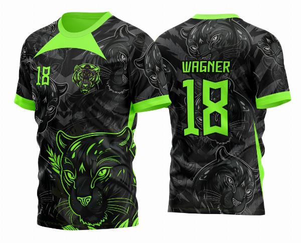 Arte Vetor Template Camisa para InterClasse Pantera Negra Padrão 2023 Verde