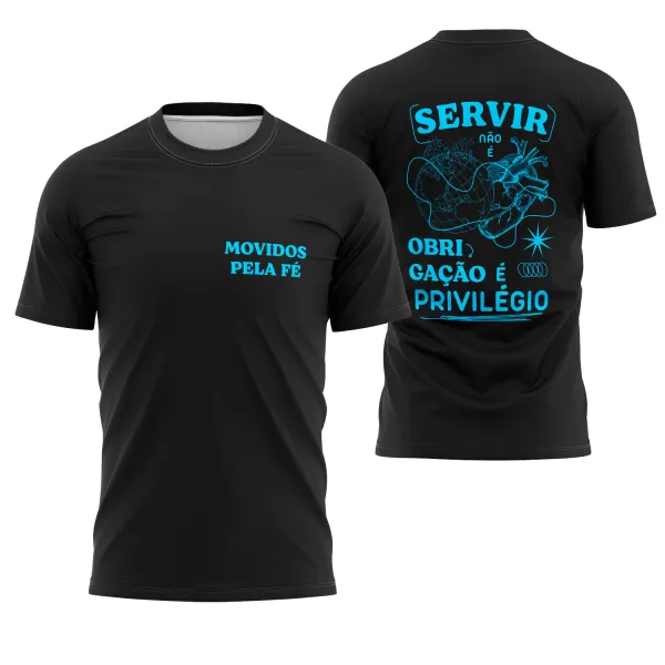 Camisa Evangélica Servir ao Senhor - Arte Estampa Camisa Evangélica Servir ao Senhor - Arte Estampa