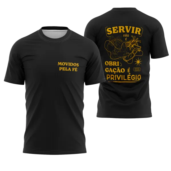 Camisa Evangélica Servir ao Senhor - Arte Estampa Camisa Evangélica Servir ao Senhor - Arte Estampa