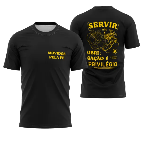 Camisa Evangélica Servir ao Senhor - Arte Estampa Camisa Evangélica Servir ao Senhor - Arte Estampa