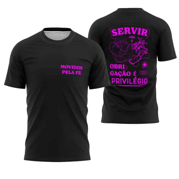 Camisa Evangélica Servir ao Senhor - Arte Estampa Camisa Evangélica Servir ao Senhor - Arte Estampa
