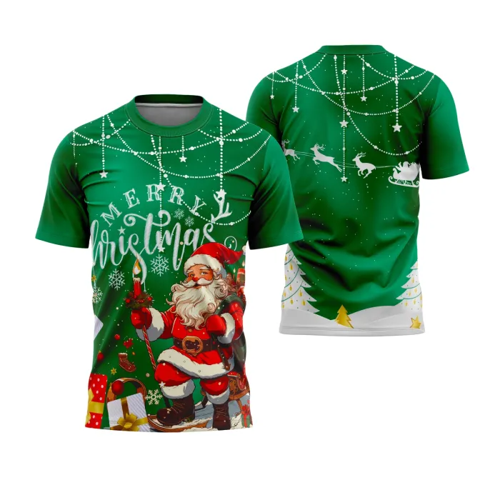 Arte Estampa Camisa Feliz Natal 2025 - Design para Sublimação