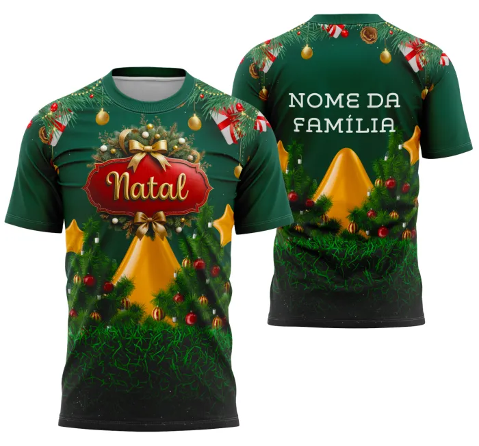 Arte Estampa Camisa Feliz Natal 2025 - Design para Sublimação