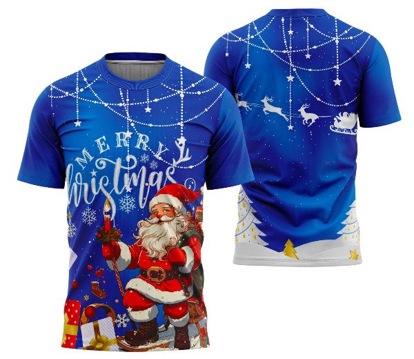 Camisa Feliz Natal 2025 Design para Sublimação
