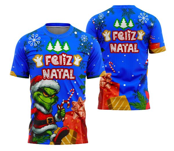 Camisa Feliz Natal 2025 Design para Sublimação