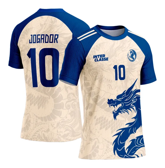 Camisa Interclasse Dragão Azul - Arte Vetor