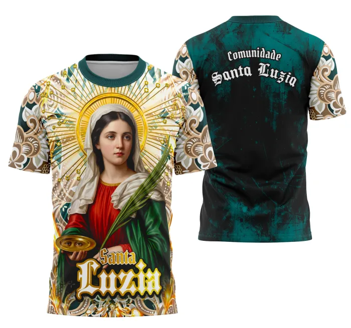 Camisa Santa Luzia Católica Religião