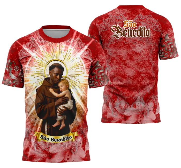Camisa São Benedito Religião 2025