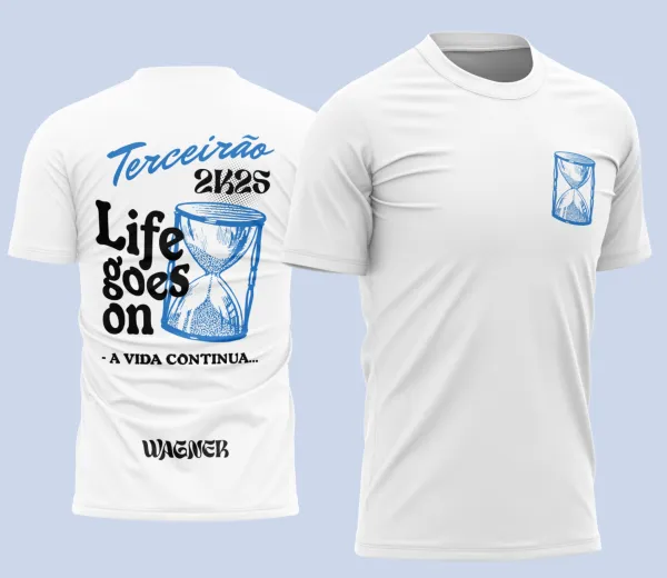 Camisa Terceirão A Vida Continua 2026 Ampulheta