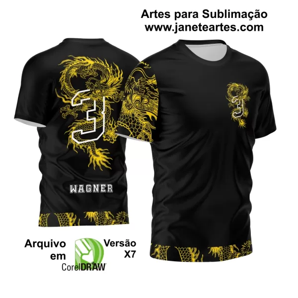 Camisa Terceirão Personalizada - Arte Vetor - Dragão