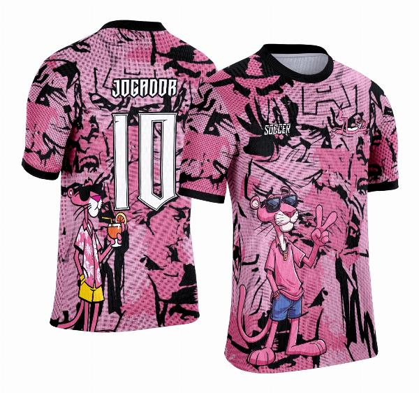 Camisa de Interclasse - Arte Vetor - Pantera Cor de Rosa