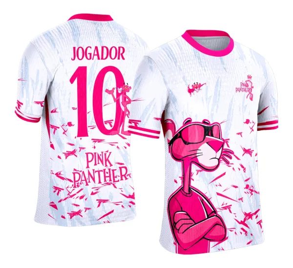 Camisa de Interclasse - Arte Vetor - Pantera Cor de Rosa