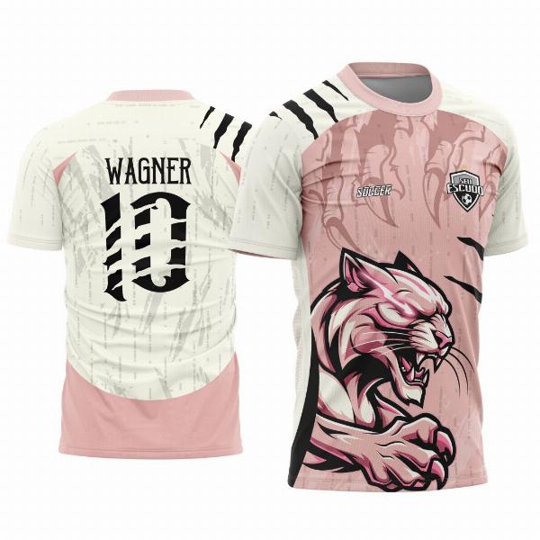 Camisa de Interclasse - Arte Vetor - Pantera Cor de Rosa