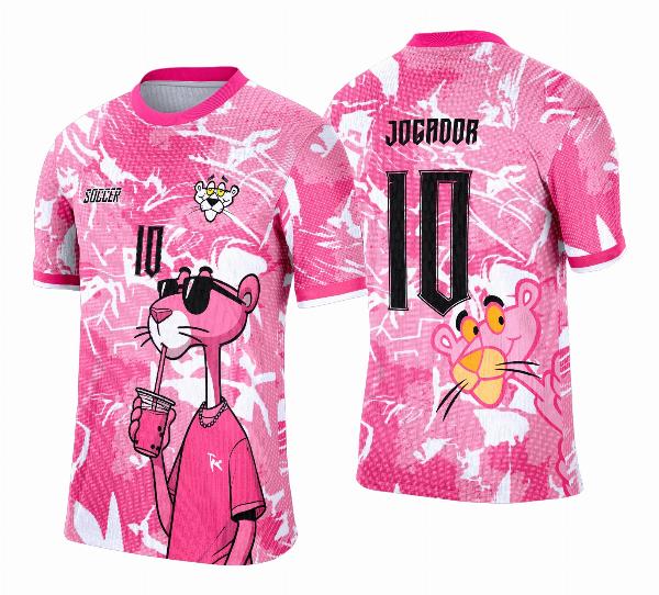 Camisa de Interclasse - Arte Vetor - Pantera Cor de Rosa