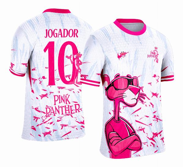 Camisa de Interclasse - Arte Vetor - Pantera Cor de Rosa