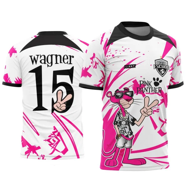 Camisa de Interclasse - Arte Vetor - Pantera Cor de Rosa