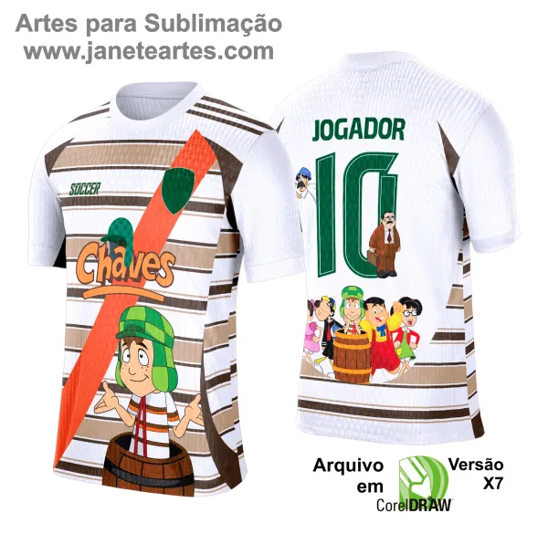 Camisa de Interclasse Chaves 2025 - Arte Vetor Template