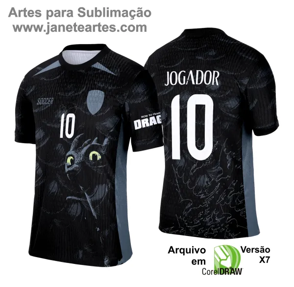 Camisa de Interclasse Como Treinar Seu Dragão 2025 - Arte Vetor Template