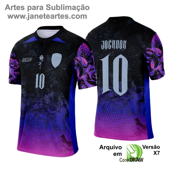 Camisa de Interclasse Floral 2025 - Arte Vetor Template