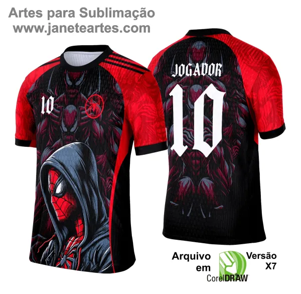 Camisa de Interclasse Homen Aranha 2025 - Arte Vetor Template