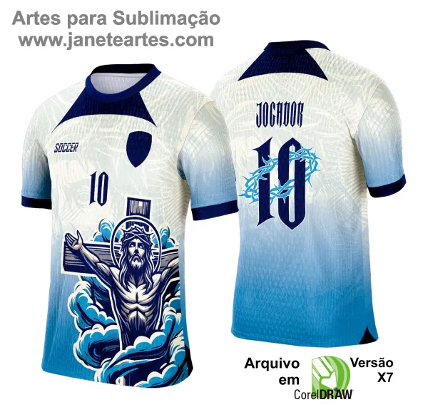Camisa de Interclasse Jesus Cristo 2025 - Arte Vetor Template