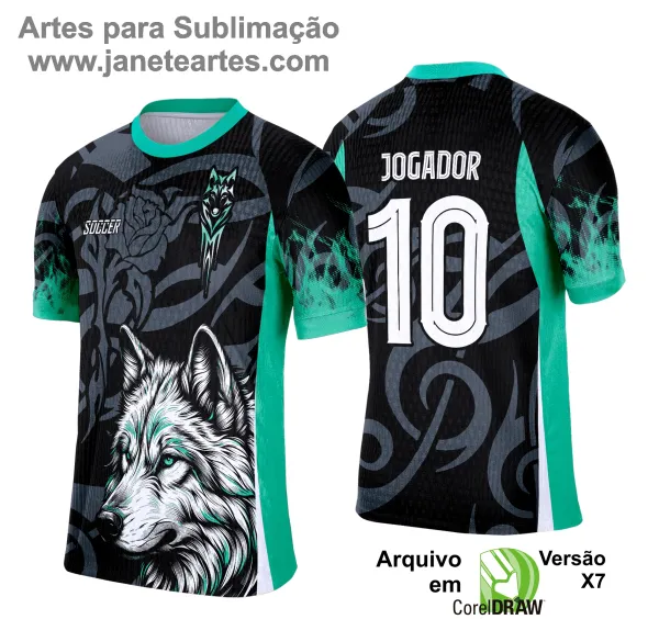 Camisa de Interclasse Lobo 2025 - Arte Vetor Template