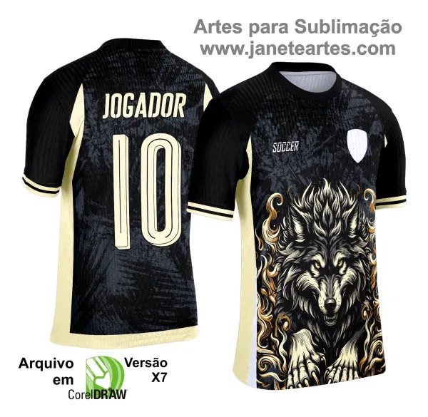 Camisa de Interclasse Lobo 2025 - Arte Vetor Template