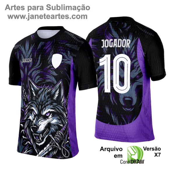 Camisa de Interclasse Lobo 2025 - Arte Vetor Template