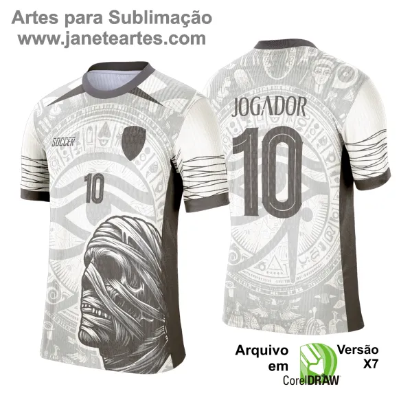 Camisa de Interclasse Múmia 2025 - Arte Vetor Template
