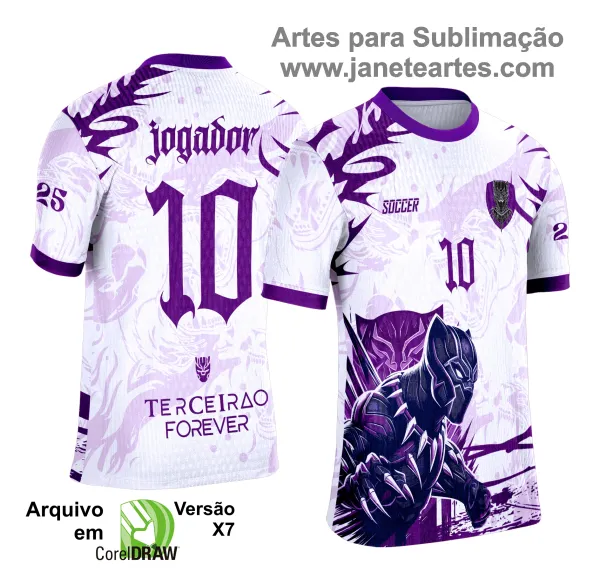 Camisa de Interclasse Pantera Negra 2025 - Arte Vetor Template