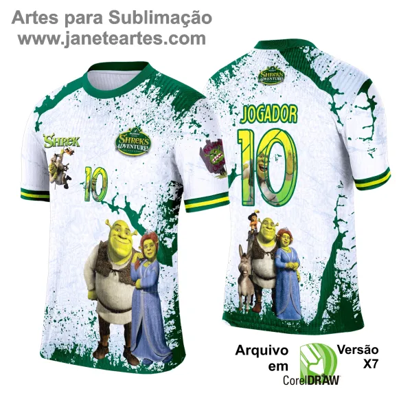 Camisa de Interclasse Shrek 2025 - Arte Vetor Template