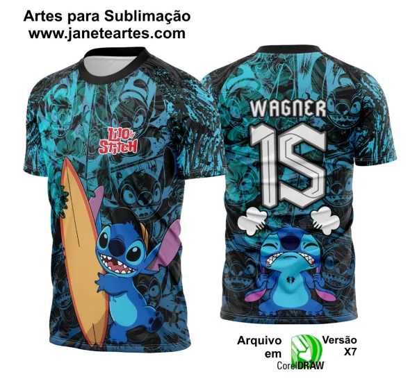 Camisa de Interclasse Stitch 2025 - Arte Vetor Template