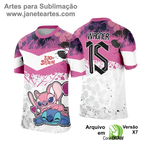 Camisa de Interclasse Stitch 2025 - Arte Vetor Template