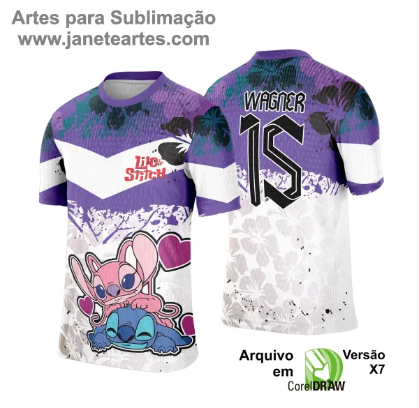 Camisa de Interclasse Stitch 2025 - Arte Vetor Template