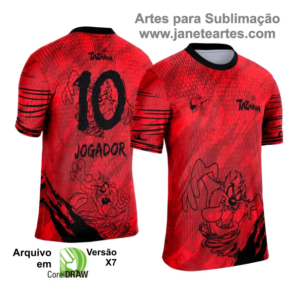 Camisa de Interclasse Taz Mania 2025 - Arte Vetor Template