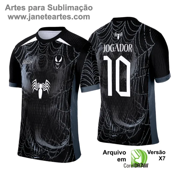 Camisa de Interclasse Venom 2025 - Arte Vetor Template