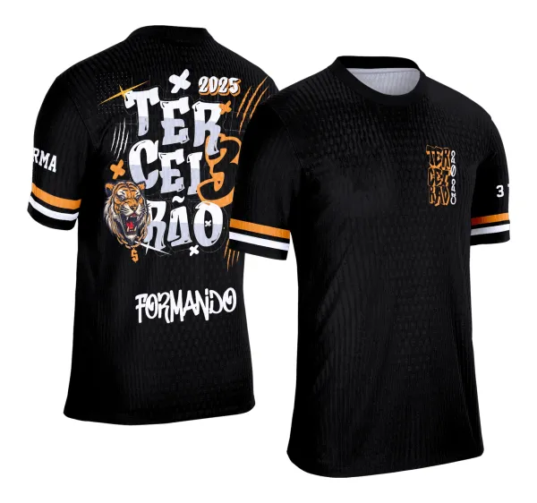 Camisa de Terceirão 2025 Grafitte Tigre Laranja