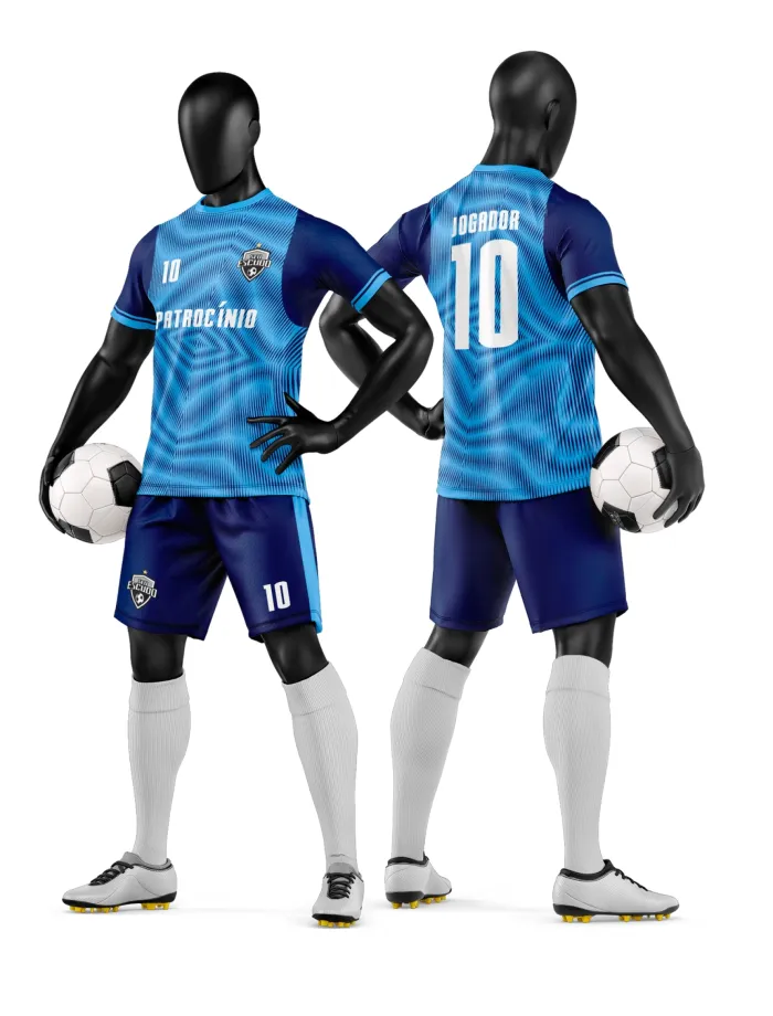 Arte Camisa e Short de Time de Futebol Amador