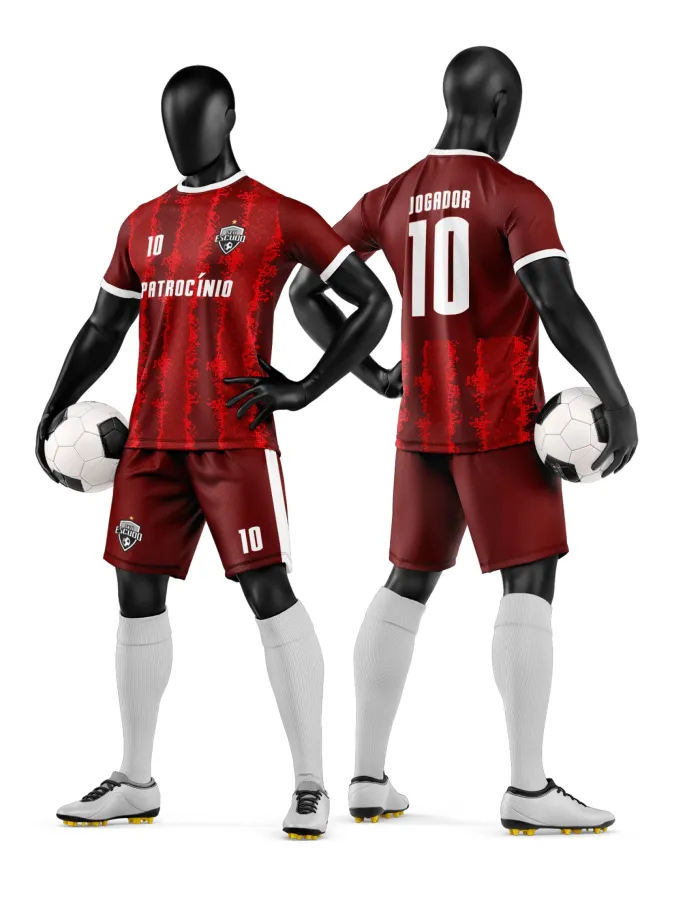 Arte Camisa e Short de Time de Futebol Amador