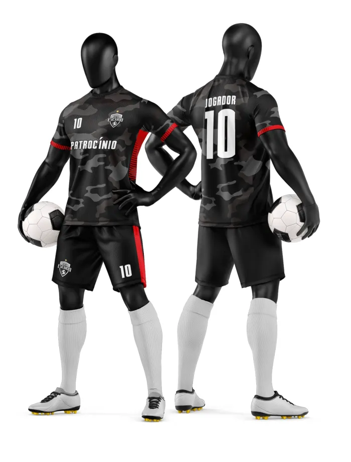 Arte Camisa e Short de Time de Futebol Amador