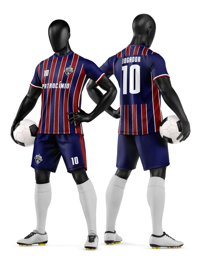 Arte Camisa e Short de Time de Futebol Amador