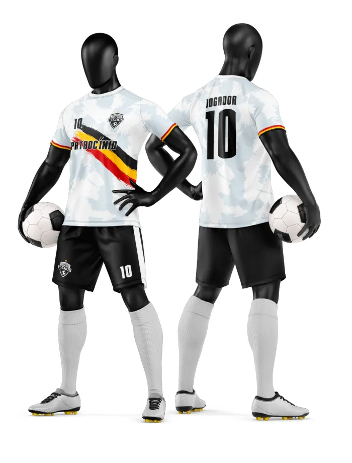 Arte Camisa e Short de Time de Futebol Amador